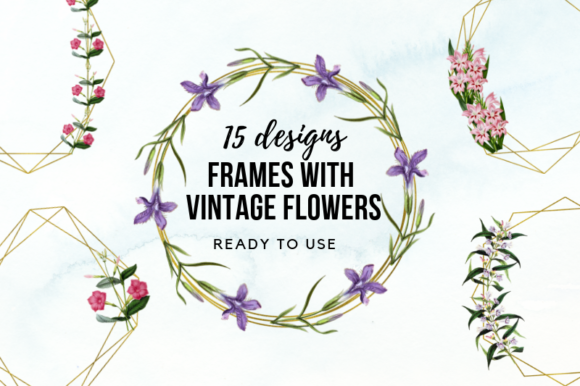 15 Vintage Wedding Geometric Frames: Elevate Your Design Projects