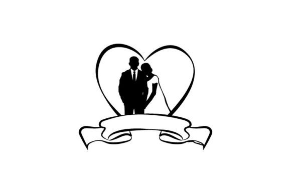 Crafting Elegance: The Bride & Groom Wedding Silhouette Couple