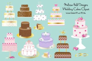 Elevate Your Stationery with Wedding Cakes Clipart