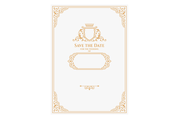 Golden Calligraphic Wedding Invitation F: A Designer’s Premium Asset