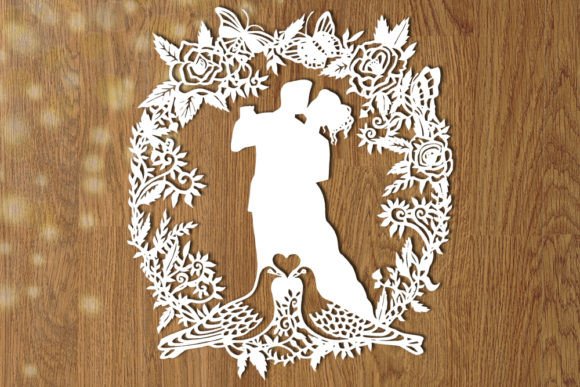 Silhouette of Wedding Couple SVG: Capturing Romance in Design