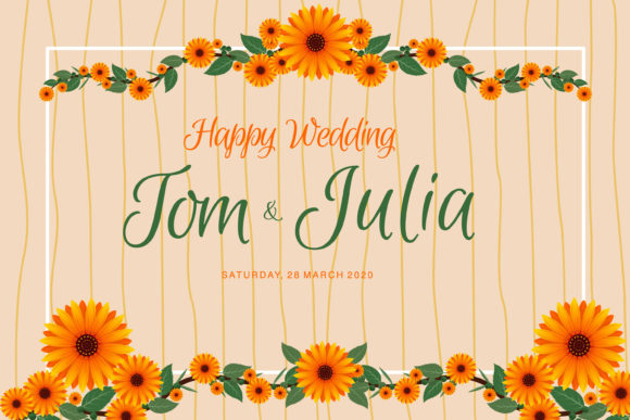 Sun Flower Wedding Illustration: A Radiant Choice for Designers