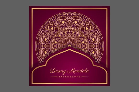 The Golden Allure of Wedding Card Mandala Pattern