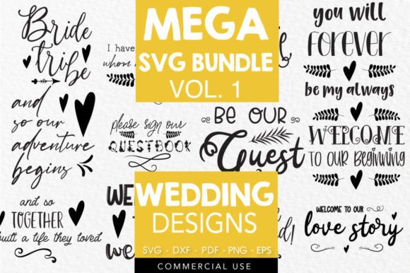 Wedding Designs SVG Bundle Vol. 1: Your Secret Weapon for Cohesive Nuptial Branding