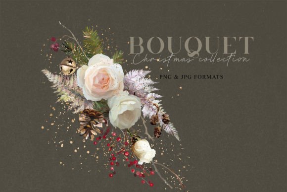 Wedding Roses Bouquet PNG: A Designer's Festive Floral Asset